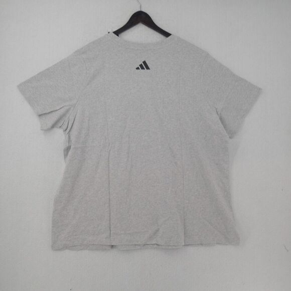 NEW Adidas Women's 2x Gray Floral Logo Graphic Tee Short Sleeve Shirt - Picture 4 of 6